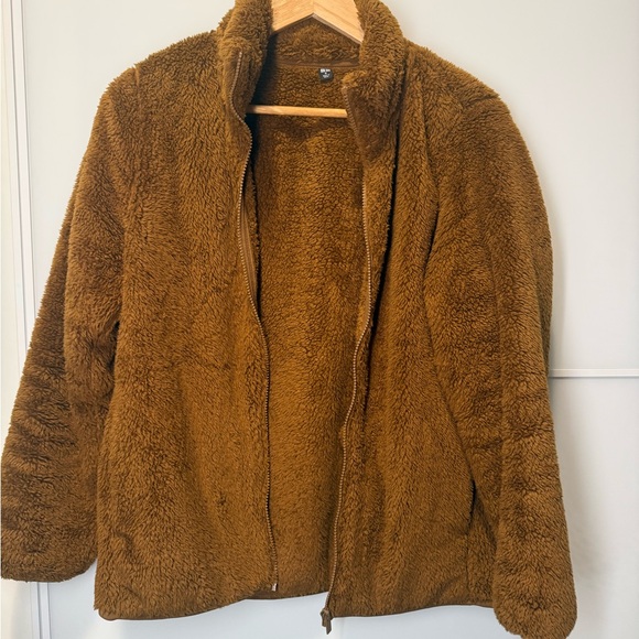 Uniqlo Women's Brown Teddy Jacket - Picture 2 of 6